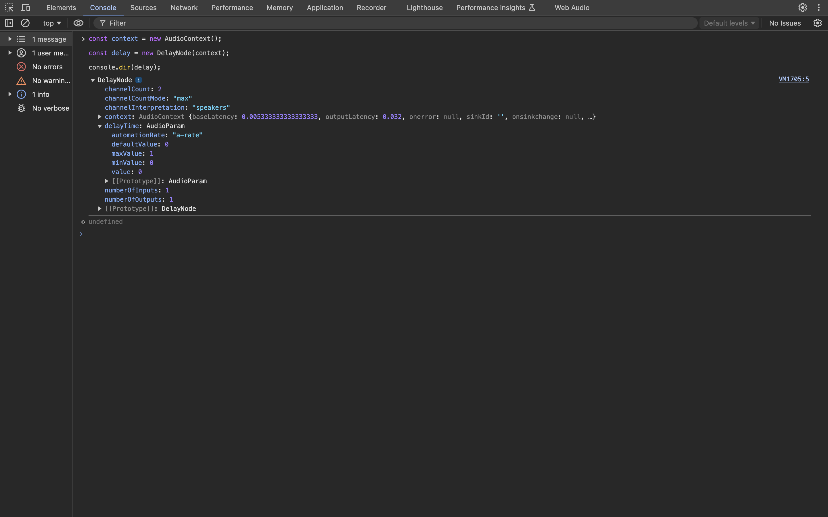 DelayNode and delayTime property