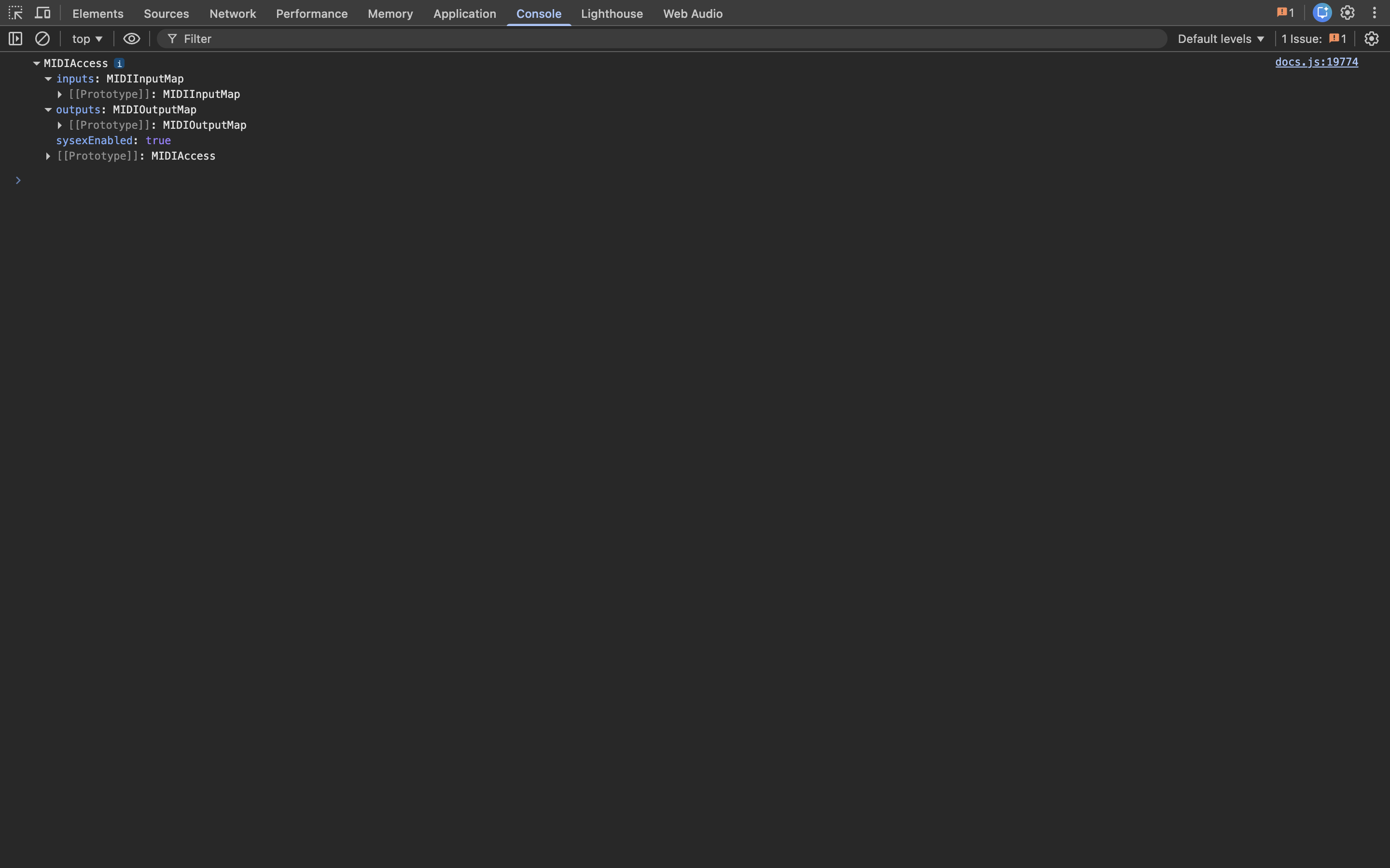 MIDIAccess (If there is no MIDI device)